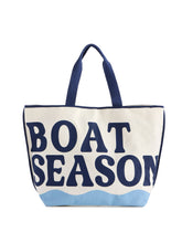 Load image into Gallery viewer, "BOAT SEASON" TOTE,IVORY