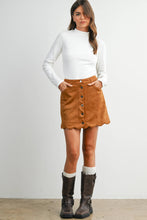 Load image into Gallery viewer, BUTTERMELON - Scallop Trim Button-Front Mini Skirt - BMS7859
