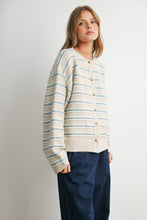 Load image into Gallery viewer, BUTTERMELON - Cozy Stripe Button-Up Cardigan- BMC8594