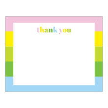 Load image into Gallery viewer, Donovan Designs - Rugby Stripe Flat Thank You Notes