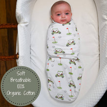 Load image into Gallery viewer, Golf A Round Baby Sleep Swaddle 100% Organic Cotton