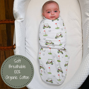 Golf A Round Baby Sleep Swaddle 100% Organic Cotton