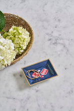 Load image into Gallery viewer, Pickleballs Enameled Landry Tray - Navy &amp; Red