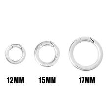 Load image into Gallery viewer, WJW - 18K Gold PVD Mini Circle Carabiner Charm Holder Clasp