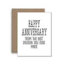 Load image into Gallery viewer, North Star Charm - Happy Anniversary From The Best Decision You Ever Made Card