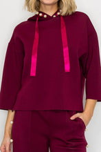 Load image into Gallery viewer, Joh Apparel - Francine French Scuba Pearl Hoodie: Burnt Orange / XS / 7425FT