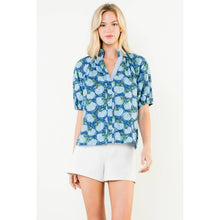 Load image into Gallery viewer, Puff Sleeve Flower Print Top