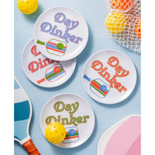 Load image into Gallery viewer, Pickle Ball Melamine Appetizer Plate, Set of 4