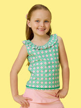 Load image into Gallery viewer, Girls Pink Coastal Cane Active Ruffle Tank Top