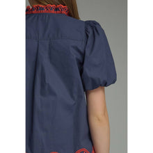 Load image into Gallery viewer, STYLE USA - Solid short puff sleeve top