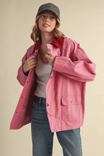 Load image into Gallery viewer, Utility Jacket with Corduroy Collar - Rosewood Pink