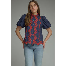 Load image into Gallery viewer, STYLE USA - Solid short puff sleeve top