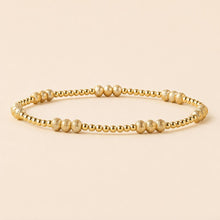 Load image into Gallery viewer, Lenny &amp; Eva - Trio Tarnish Resistant Gold Beaded Stretch Bracelet,Textured