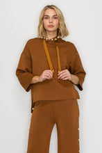 Load image into Gallery viewer, Joh Apparel - Francine French Scuba Pearl Hoodie: Burnt Orange / XS / 7425FT