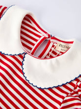 Load image into Gallery viewer, 4th of july Bow Applique Striped Dress