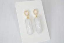 Load image into Gallery viewer, The Adorned Fox - Long Oval Dangle, Statement Earrings, Acrylic Earrings