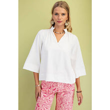 Load image into Gallery viewer, STYLE USA - Wide Sleeves  Ruffled Neck Blouse