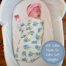 Load image into Gallery viewer, You Had Me At Hydrangea Baby Swaddle Blanket