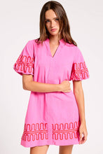 Load image into Gallery viewer, Loopy Trim Ruffle Dress