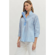 Load image into Gallery viewer, Stripe Print Top - Blue