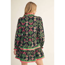 Load image into Gallery viewer, Floral Tiered Dress - Black