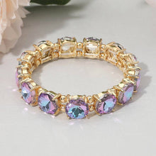 Load image into Gallery viewer, Sensibling Corp. - Round Stone Cluster Beaded Stretch Evening Bracelet
: AQAB