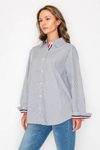 Load image into Gallery viewer, Jasmine Cotton Pinstripe Shirt