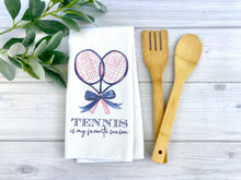 Load image into Gallery viewer, Tennis Favorite Season Towel, Tennis Kitchen Decor Preppy