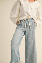 Load image into Gallery viewer, Washed Denim with Tie Front Pants