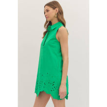 Load image into Gallery viewer, Solid sleeveless mini dress - Green