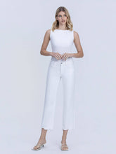 Load image into Gallery viewer, Vervet by Flying Monkey - Crop Straight White Jeans T7292WH