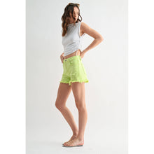 Load image into Gallery viewer, Mica Denim - HIGH RISE RAW HEM SHORTS BUTTON UP