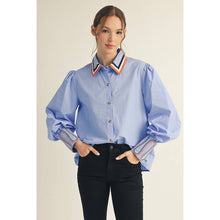 Load image into Gallery viewer, STYLE USA - Embroidery Accent Shirt