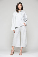 Load image into Gallery viewer, Francine French Scuba Pearl Hoodie - Grey