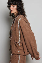 Load image into Gallery viewer, Vintage Washing Solid Laser Cut Thermal Knit Hoodies Top