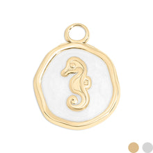 Load image into Gallery viewer, WJW - 18K Gold PVD Seahorse Epoxy Charm