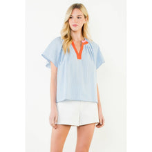 Load image into Gallery viewer, Short Sleeve Gimgham Patterned Top