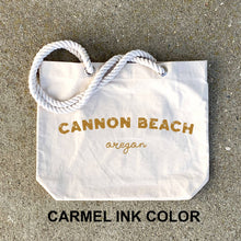Load image into Gallery viewer, Sockprints - Custom Beach Tote Bag with Rope Handles ­ Personalized