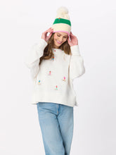 Load image into Gallery viewer, Shiraleah - ASST/8 SKIERS WITH PEARLS RELAXED SWEATSHIRTS, IVORY