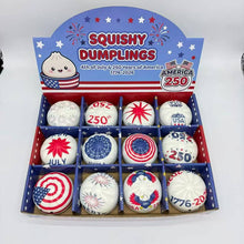 Load image into Gallery viewer, Sparkling Extras - 4th of July flag USA DUMPLINGS Squishy squeeze Toy