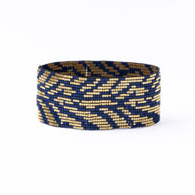 Load image into Gallery viewer, INK + ALLOY - Brooklyn Tiger Print Beaded Stretch Bracelet Navy Wholesale
