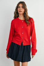 Load image into Gallery viewer, BUTTERMELON - Long Sleeve Buttoned Cropped Cardigan - BMC7906