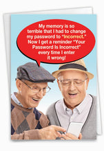Load image into Gallery viewer, NobleWorks - Birthday Card - Incorrect Password-Men