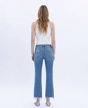 Load image into Gallery viewer, FLYING MONKEY - HIGH RISE DISTRESSED HEM KICK FLARE JEANS F5732