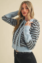Load image into Gallery viewer, &amp;MERCI - STRIPED HOODIE SWEATER CARDIGAN MSW11063