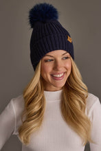 Load image into Gallery viewer, Panache Apparel Co. - Dk. Navy Knit Hat with Navy Pom