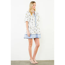 Load image into Gallery viewer, Puff Sleeve Sailboat Pattern Dress