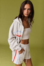 Load image into Gallery viewer, Sloane Stripe Detail Zip-Front Hoodie Set