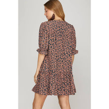 Load image into Gallery viewer, WOVEN PRINT MINI DRESS