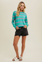 Load image into Gallery viewer, Striped Light Weight Sweater - Teal